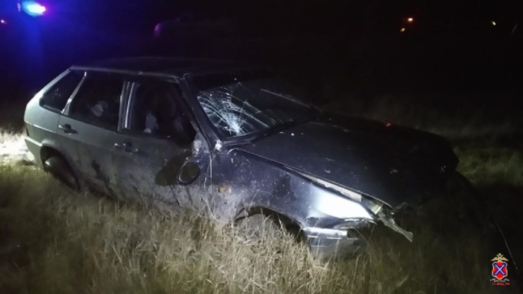 Пьяный водитель опрокинулся в кювет на трассе под Волгоградом