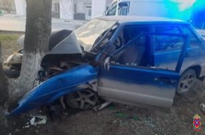Под Волгоградом водитель ВАЗа врезался в дерево