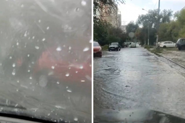 В Волгограде днем 21 августа внезапно прошел сильный ливень